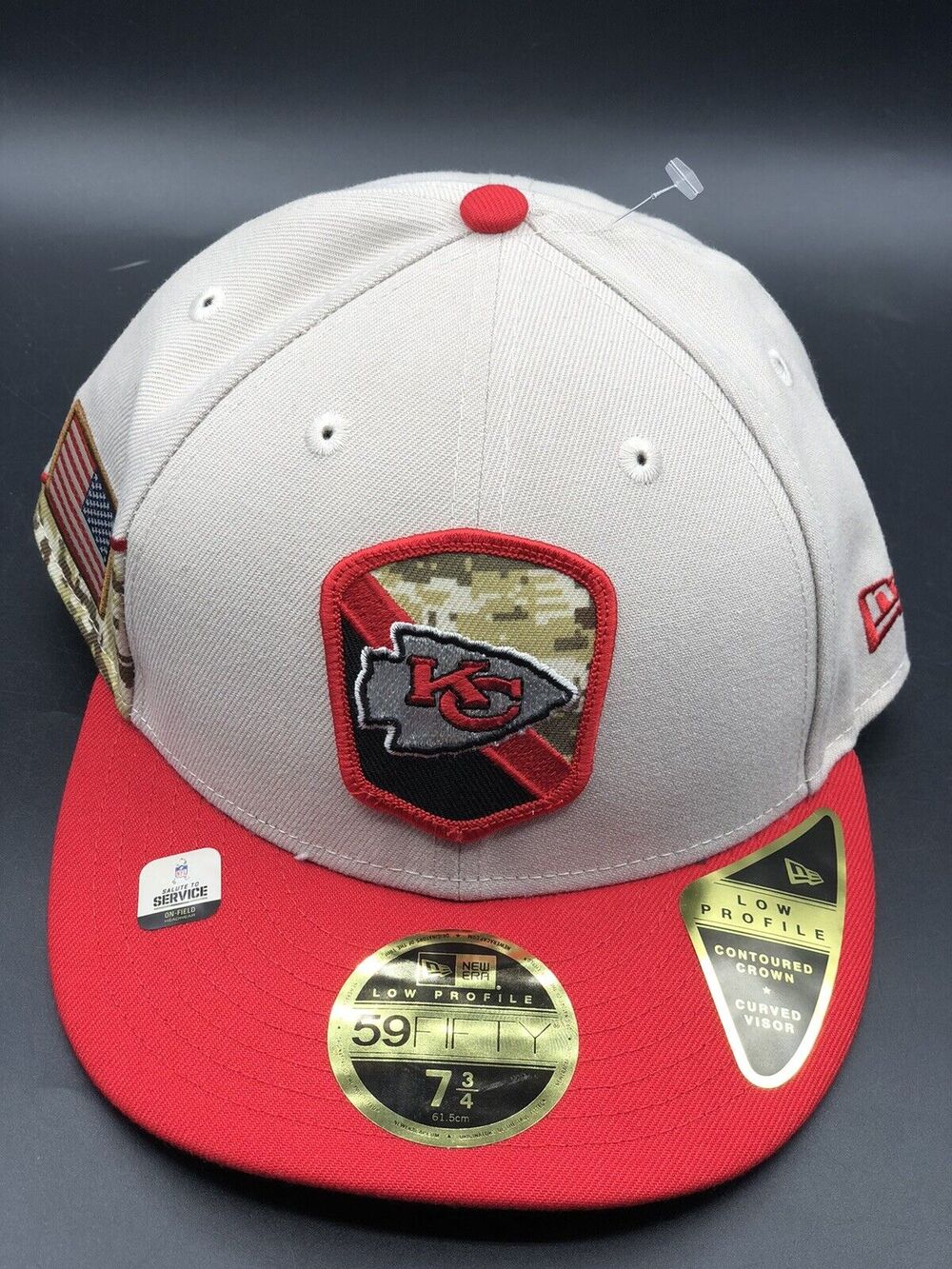 NEW ERA KANSAS CITY CHIEFS MENS TAN 2023 SALUTE TO SERVICE 59FIFTY FITTED HAT
